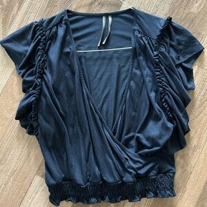 Anthropologie Navy Blue Women's Top